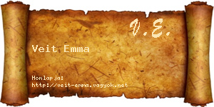 Veit Emma névjegykártya